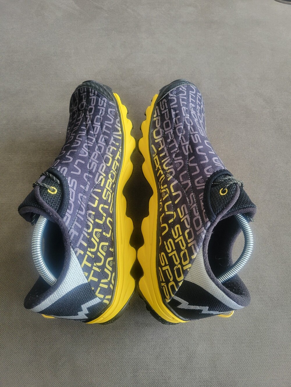 La Sportiva Men's Vertical K Trail Running Shoe,Black/Yellow Sz 13 - Picture 5 of 8